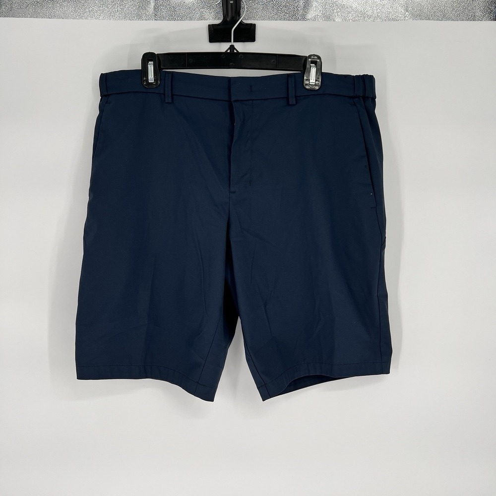 Boss Hugo Boss Technical Twill Shorts Size 38x11 Navy Blue Pockets Zippers